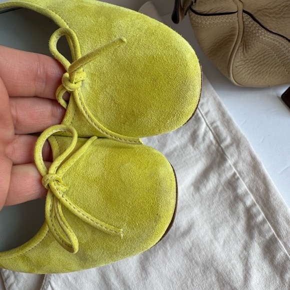 PRIORI Lime Green Suede Kitten Heels - Picture 6 of 15
